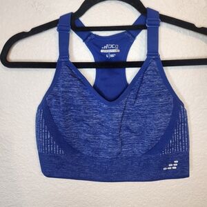 Bcg Women's Blue Sports Bra low support size L Keyhole Cami Sports Bra Seamless
